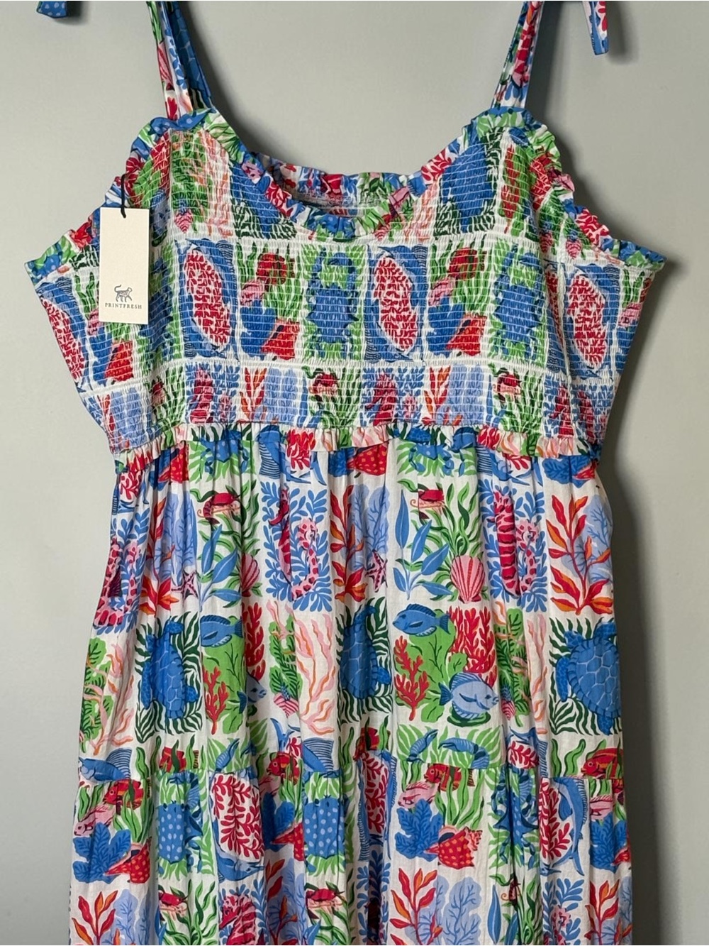 NWT Printfresh Stained Glass Sea Siren Maxi Dress Size 2X - Picture 6 of 16